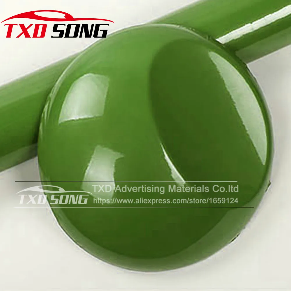 

10/20/30/40/50/60*152 см Глянцевая армейская зеленая виниловая наклейка глянцевая виниловая пленка наклейка Глянцевая армейская зеленая пленка