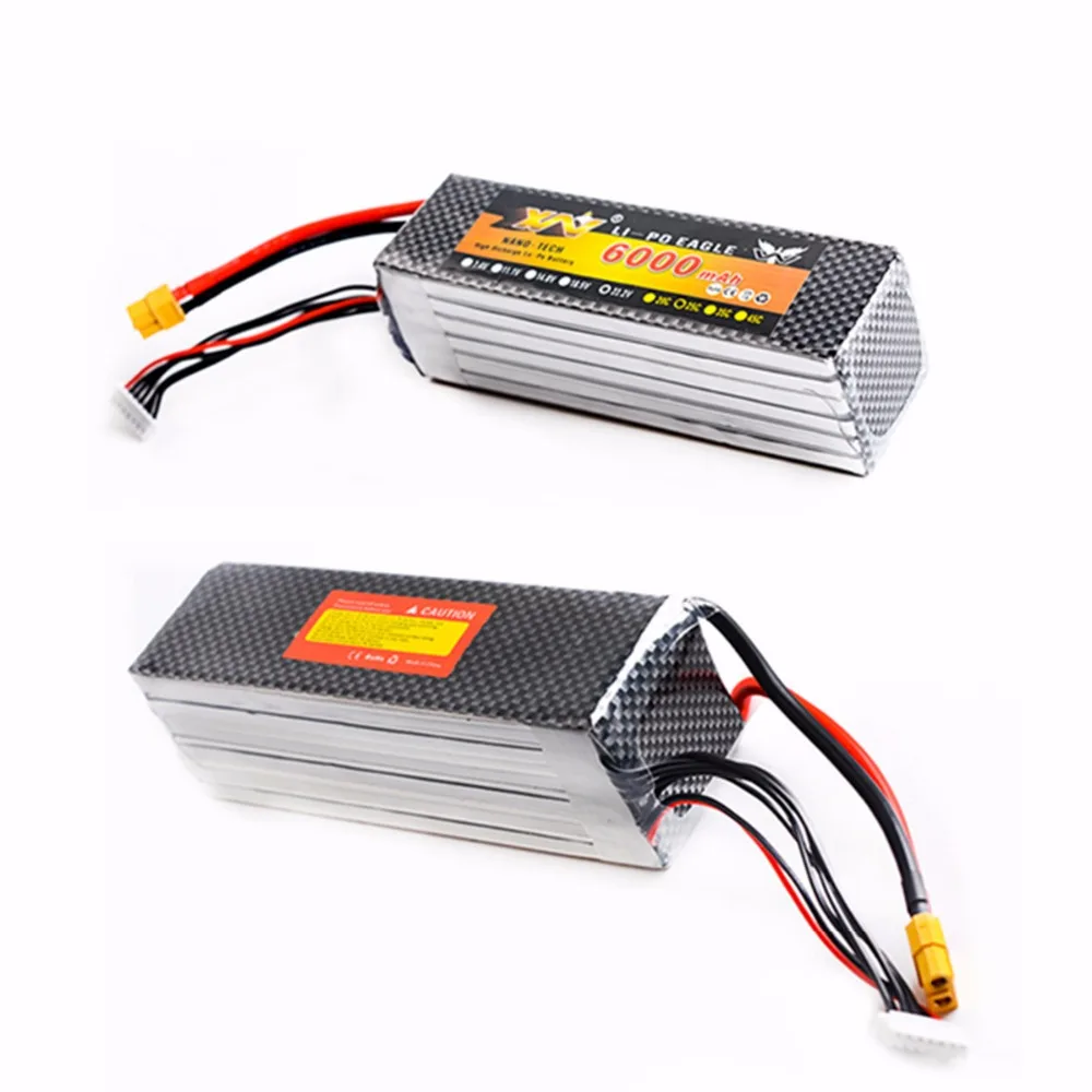 XW 22 2 V 6000 мА/ч EC5 или банковским переводом XT60 plug литиевая батарея для вертолет