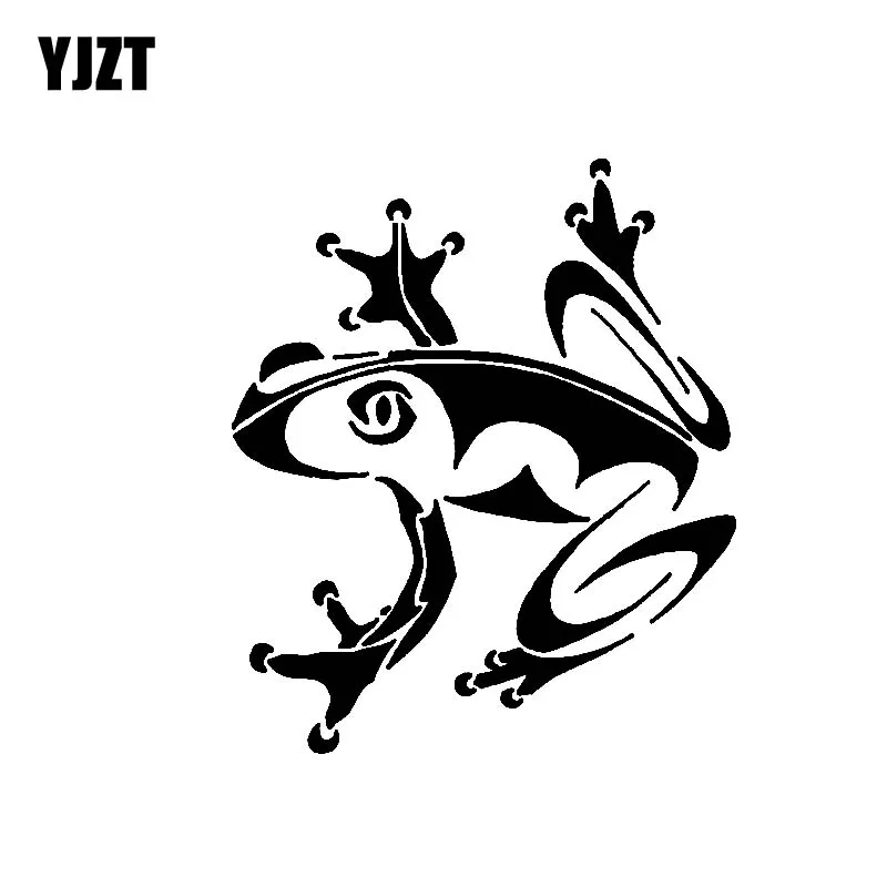 

YJZT 12.9CM*15.1CM Animal Amphibians Delicate Caricature Lovely Nifty Vinyl Decal Nice Car Sticker Black/Silver C19-09016