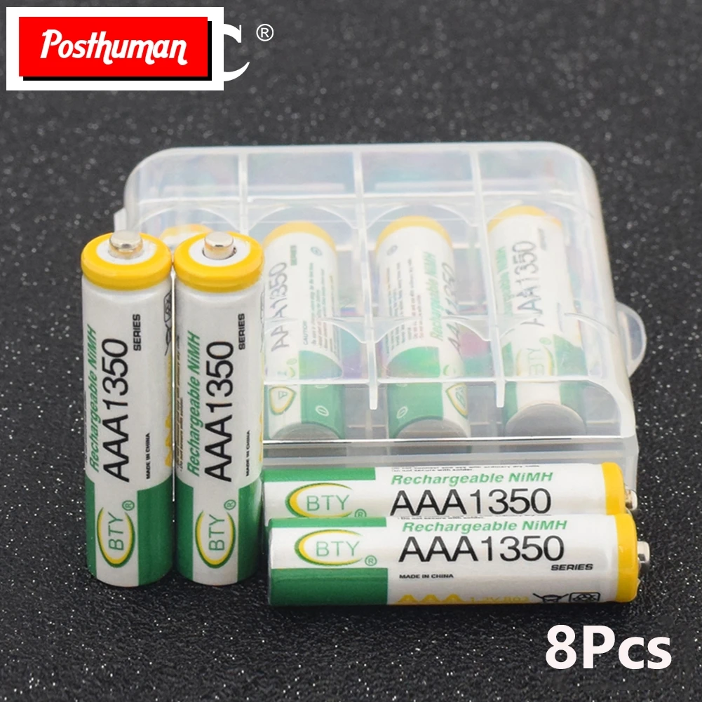 8pcs Postuman 8x1350 mah Ni-MH AAA батареи 1,2 V аккумуляторная батарея LR03 Ni-MH батарея для Xbox 360 PS3 nintendo wii камеры MP3 - Цвет: 8pcs