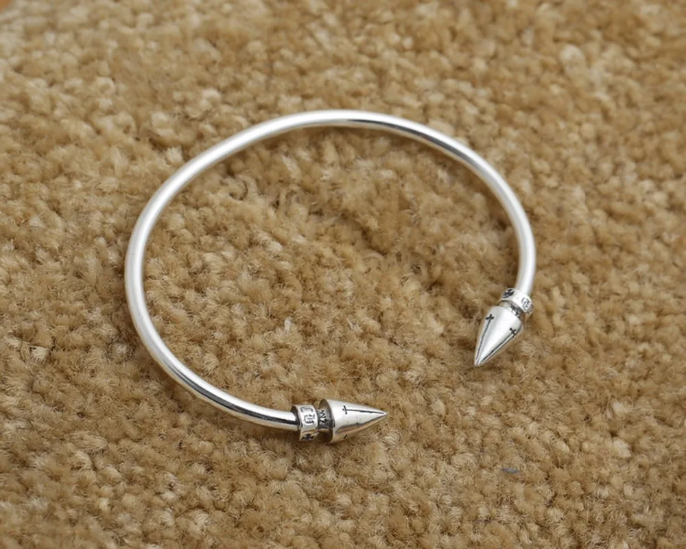 S925 sterling silver Thai cross act the role ofing is tasted special nail openings punk fashion wind bracelet S116 | Украшения и
