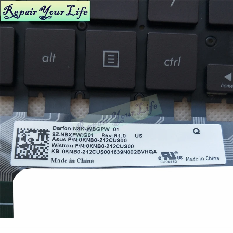 Клавиатура для ноутбука ASUS UX430 UX430U UX430UA UX430UQ ux305заа английский черный без рамки
