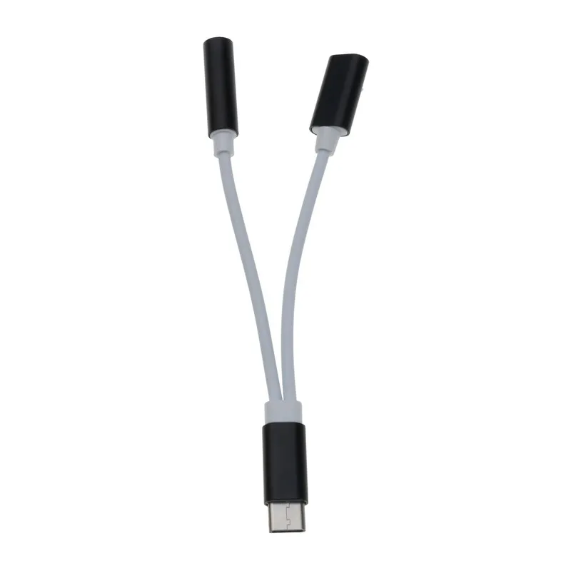 Разветвитель для наушников Kebidu со штекером AUX Type-C на гнездо 3 5 мм адаптер USB 1