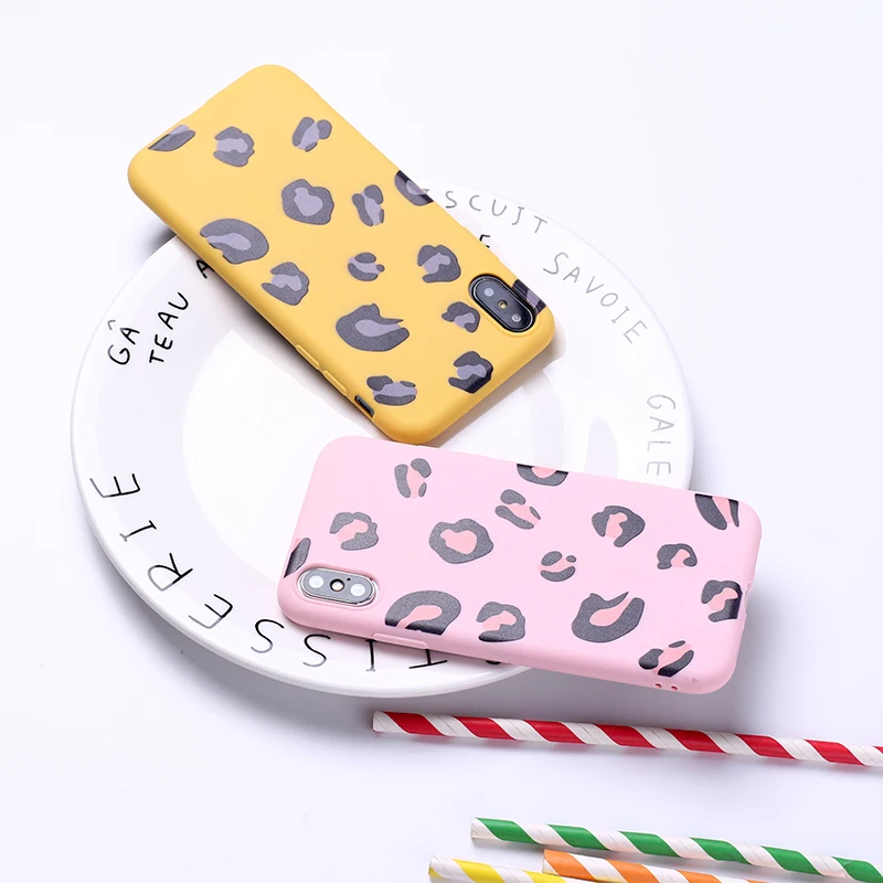 Мягкий силиконовый чехол с леопардовым принтом для iPhone 11Pro 7 7Plus 6 6S 12 8 8Plus X XS