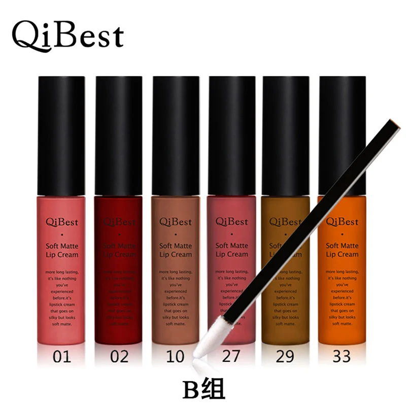 2019 Lip Color Make Up Waterproof 6colors Gloss +12colors brush Long Lasting Velvet Matte Lipstick Liquid Makeup Kit | Красота и
