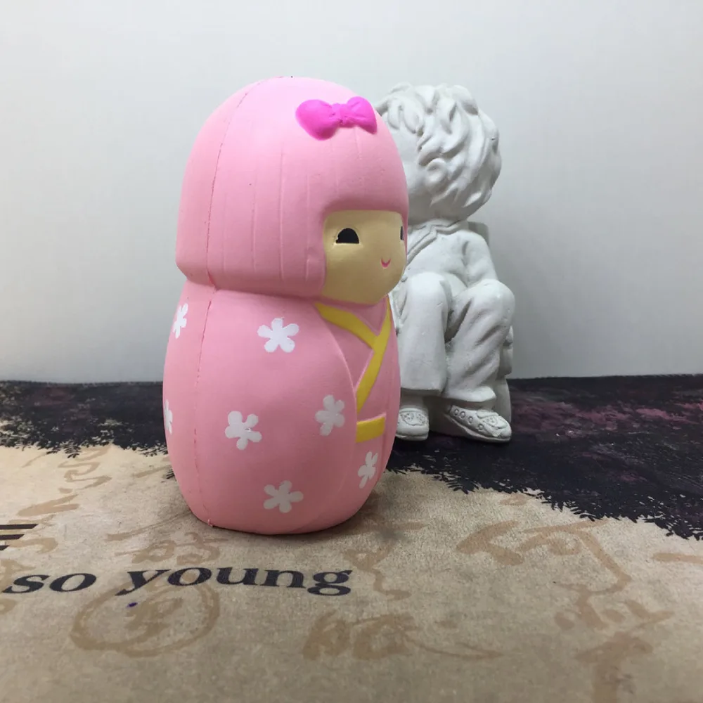 Jumbo Squishy Kawaii японское кимоно кукла для девочки медленно поднимающаяся подвеска на