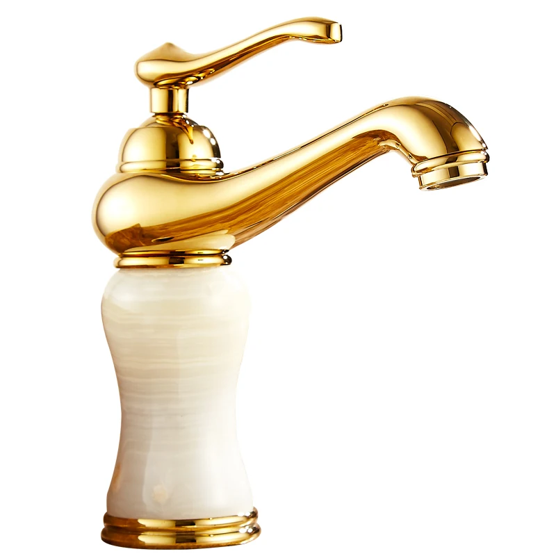 Золотистый смеситель для раковины в европейском стиле смесители ванной комнаты