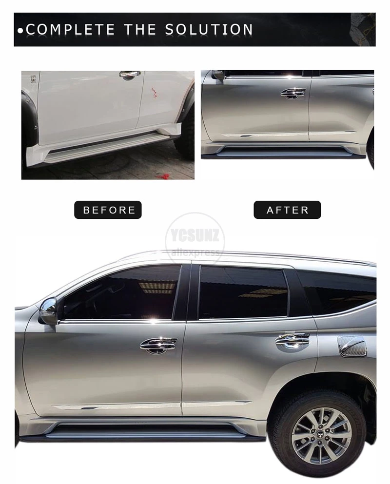 Хромированная облицовка корпуса для MITSUBISHI PAJERO SPORT- ABS молдинг боковой двери отделка Аксессуары для Montero SPORT YCSUNZ