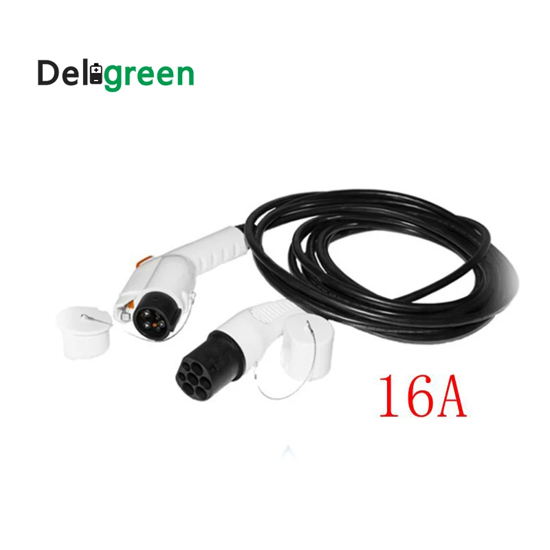 QNBBM 16A Type 1 to 2 IEC62196 ev charging plug with 5M TUV/UL cables | Electrical Socket &amp Plugs Adaptors