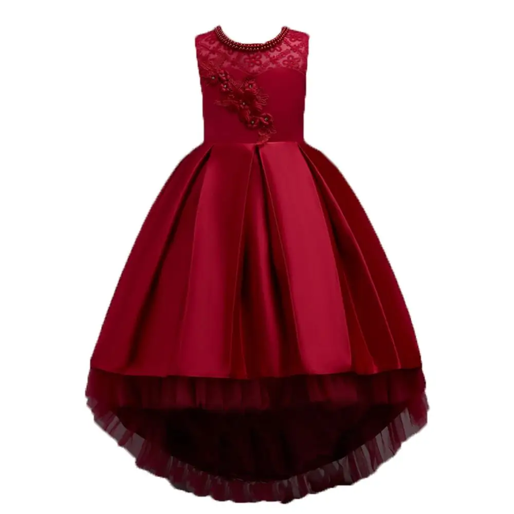 New Fat Girl Princess Dresses Big Size Bead Decorative Tail Wedding Presents Birthday Party Sleeveless | Детская одежда и обувь