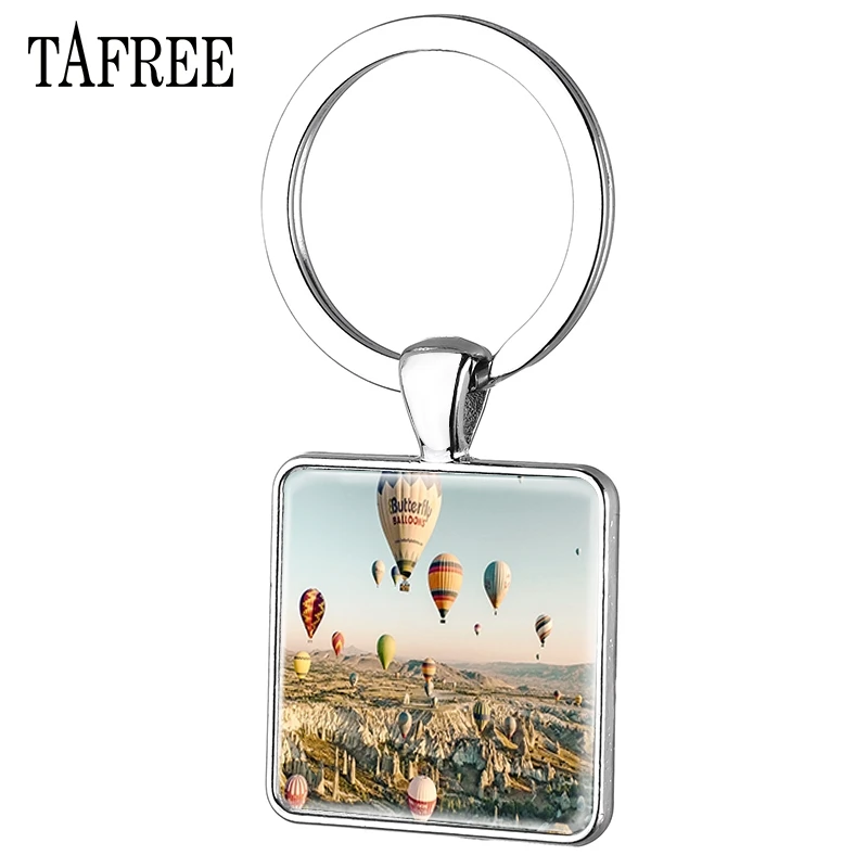Брелки TAFREE с турецким пейзажем воздушный шар картина серебряным покрытием