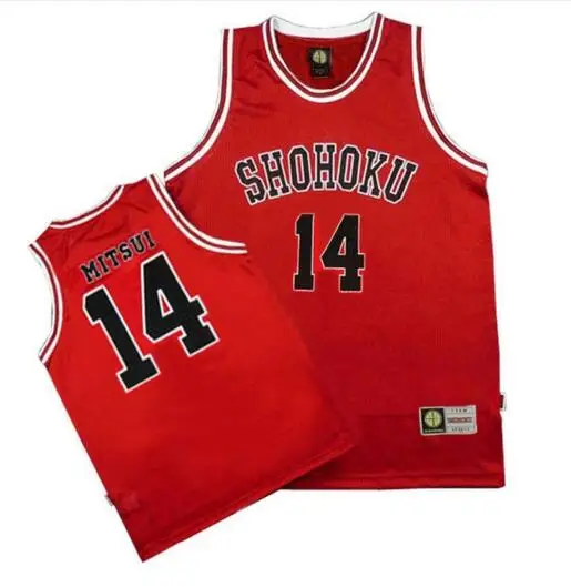 No 14 Mitsui Shohoku школы баскетбольной команды Sakuragi Hanamichi Джерси футболка спортивная одежда Униформа аниме SLAM DUNK Джерси Косплей Костюм - Цвет: No 14 Mitsui