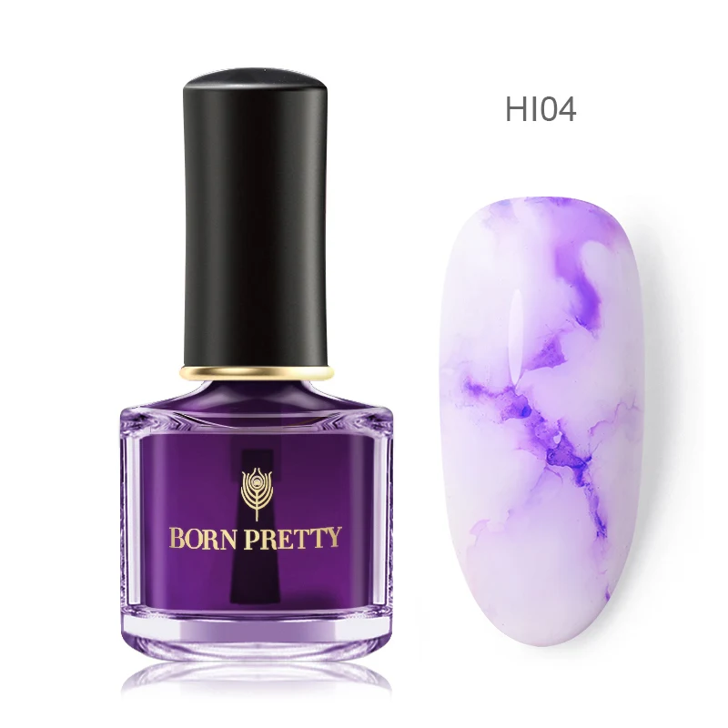 BP-HI04 BORN PRETTY Цветущий лак для ногтей 6 мл градиентная Акварельная чернильная синяя фиолетовая для украшения ногтей лак для маникюра DIY дизайн - Цвет: BP-HI04