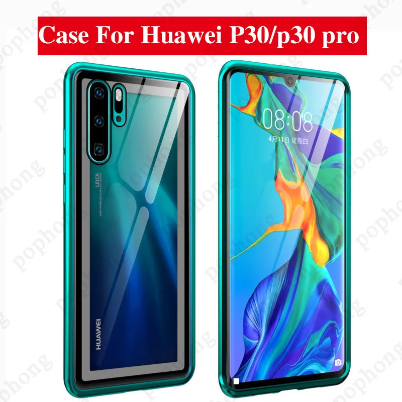Protective Case for Huawei P30/P30 Pro P30 lite nova 4e Cover Fitted Glass Metal Shell Shockproof Back |
