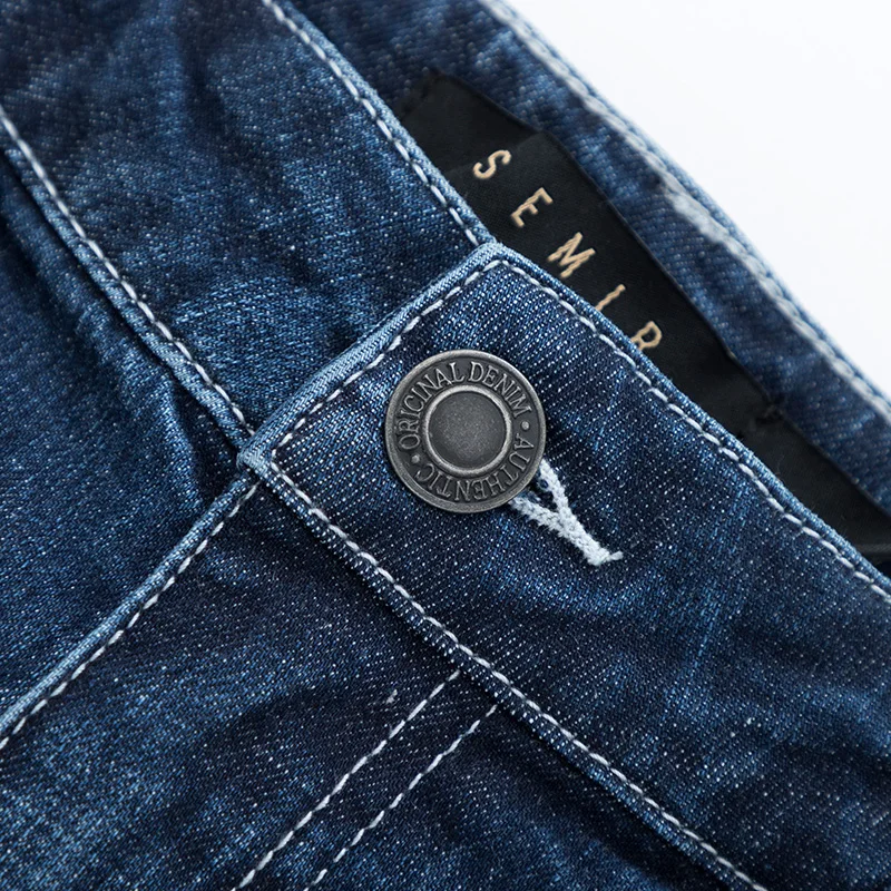 Узкие джинсы SEMIR из мягкого хлопка для мужчин зауженные с разрушенными деталями