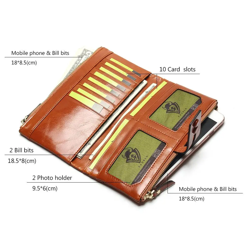 Новинка 2020 модные женские кошельки из вощеной кожи женский кошелек натуральной