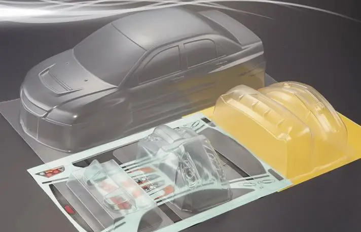 1/10 Радиоуправляемый кузов автомобиля прозрачный корпус mMitsubishi EVO Lancer Evolution 9 195 мм
