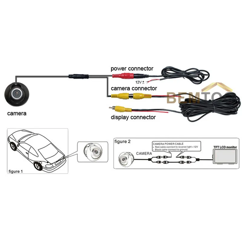 CCD Новые Автомобильная Камера Заднего вида Вид Спереди Двойной Переключатель