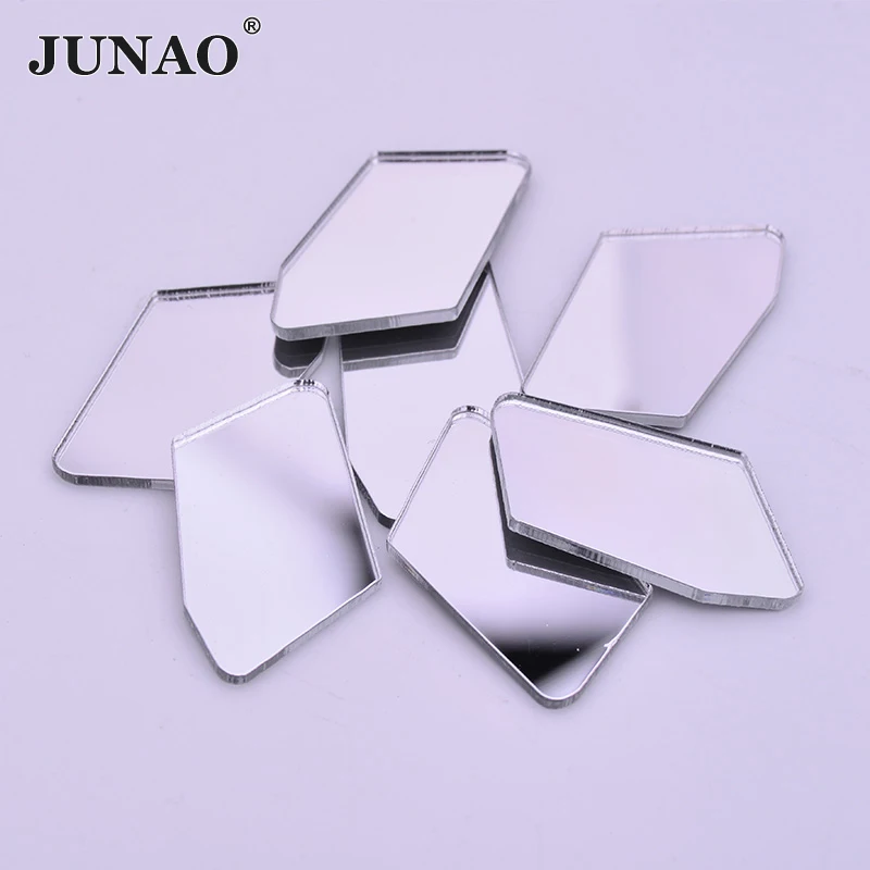 17x32mm JUNAO, 20 шт., разные размеры, прозрачные зеркальные Акриловые стразы, аппликация, не Швейные, хрустальные зеркальные скрапбукинги, плоская задняя часть, Стразы для одежды - Цвет: 17x32mm