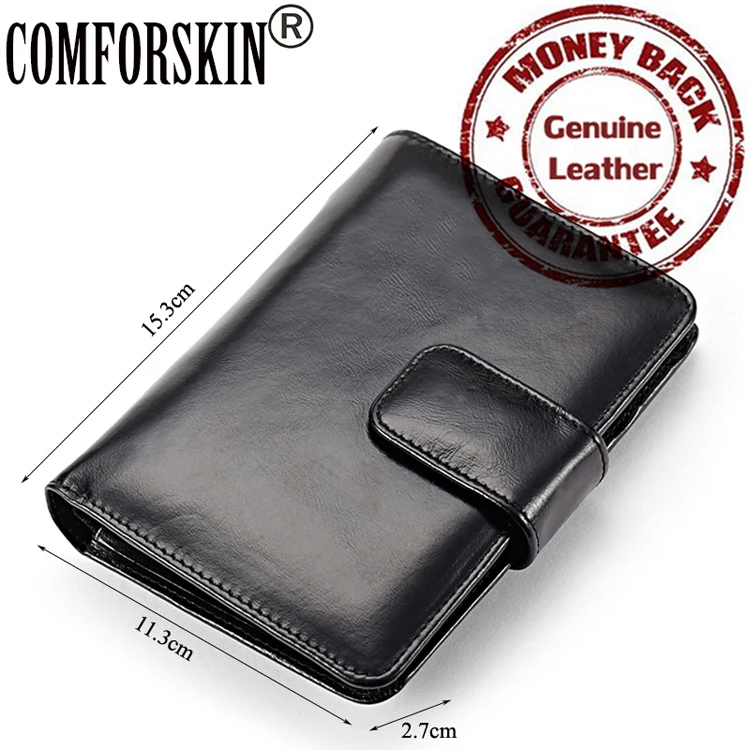 COMFORSKIN Carteira Feminina Premium женские кошельки из натуральной кожи с масляным воском Новые поступления гарантированные кошельки из воловьей кожи