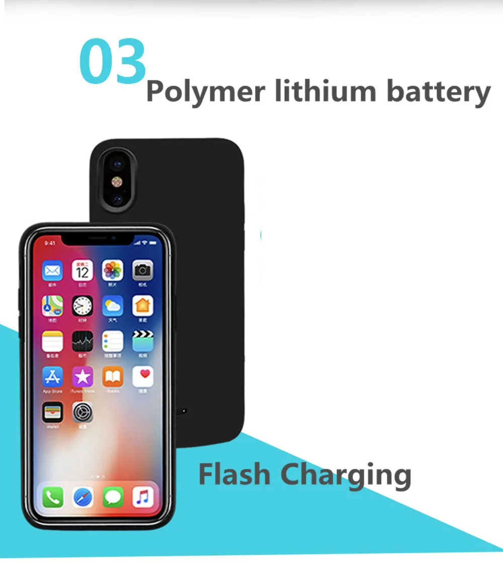 Чехол для зарядного устройства Thravel shark для IPhone X, чехол для аккумулятора, зарядное устройство, ультра тонкий внешний чехол