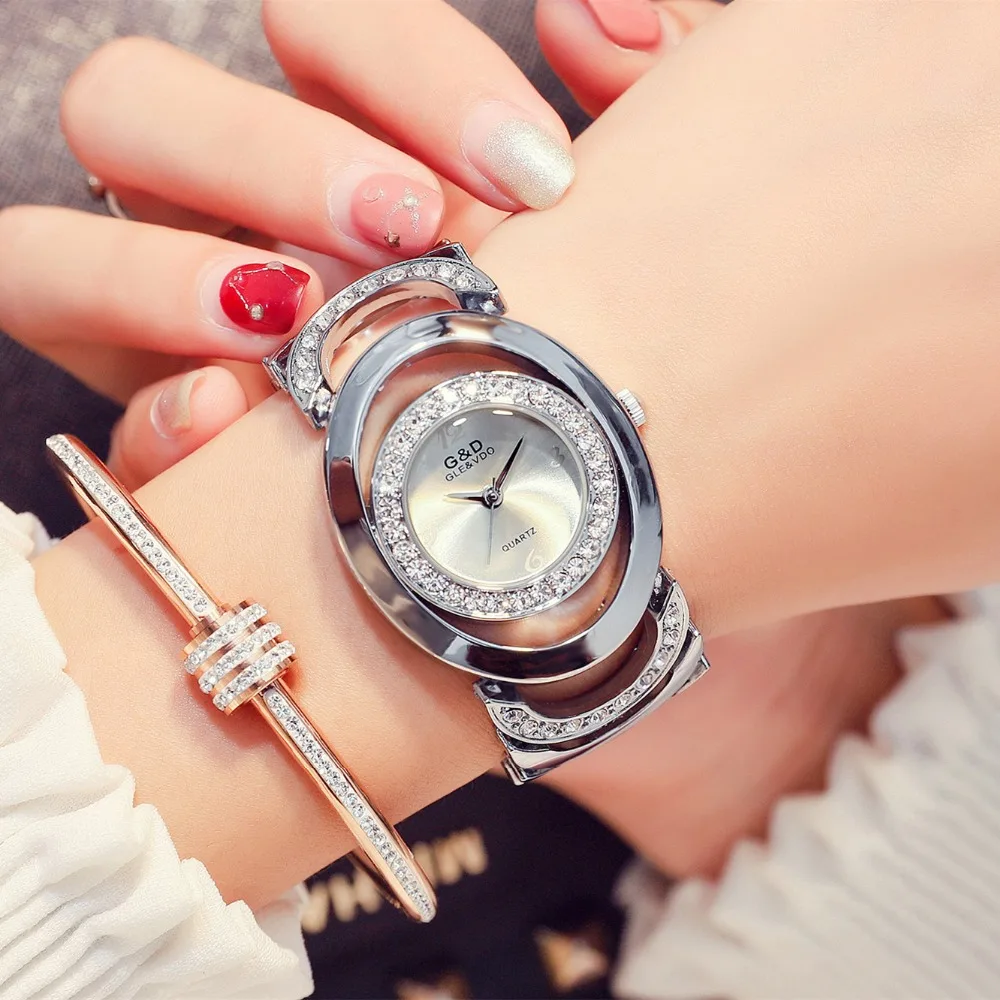 Часы G & D женские кварцевые с браслетом люксовые модные повседневные | Женские часы-браслеты -32955554799