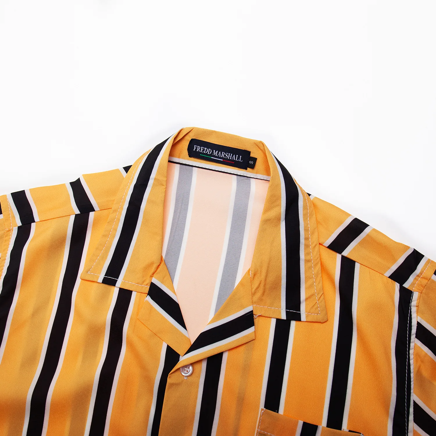 Мужская рубашка в Вертикальную Полоску Fredd повседневная хлопковая на пуговицах с