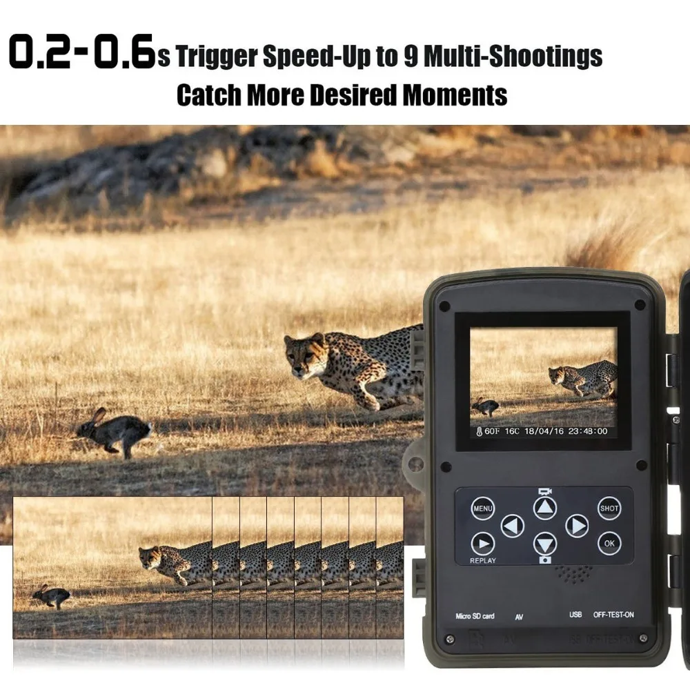 Охотничья камера ночного видения ИК 12 МП 1080P HD | Спорт и развлечения