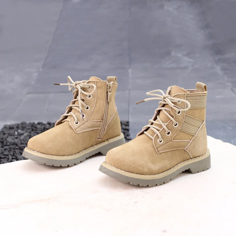 BeckyWalk/детские зимние ботинки сезон осень зима замшевые ботильоны Martin детские