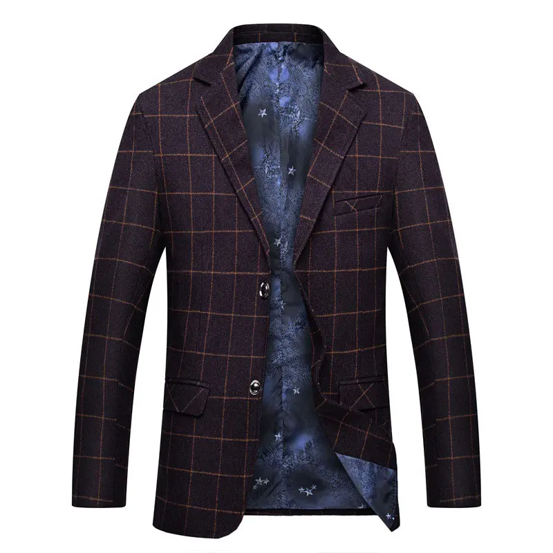 Mwxsd бренд повседневный мужской клетчатый костюм Блейзер толстый тонкий жакет
