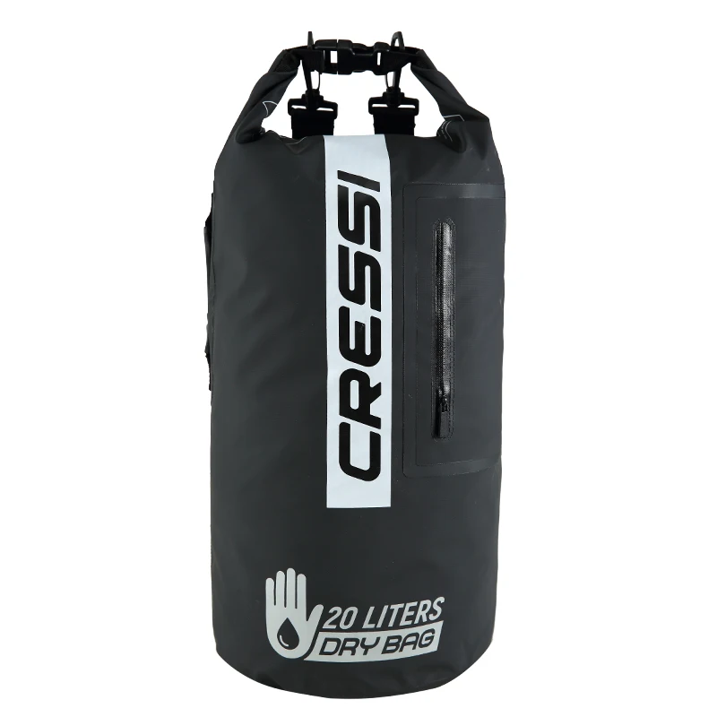 BLACK BLACK Cressi 20L сухая Сумка премиум-класса, рюкзак для дайвинга, снаряжение для дайвинга, водонепроницаемая сумка большого объема для подводного плавания, дайвинга, дрейфующих лодок - Цвет: BLACK BLACK