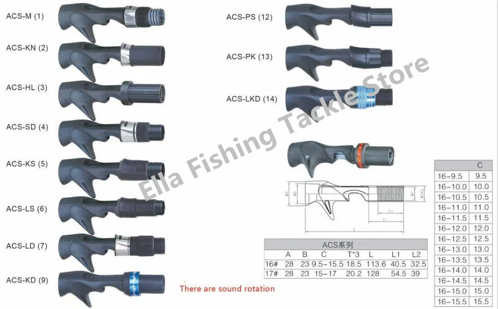 ACS триггера катушкодержатель#16 графит катушкодержатель ACS 16# Удочка катушкодержатель 3 шт./лот