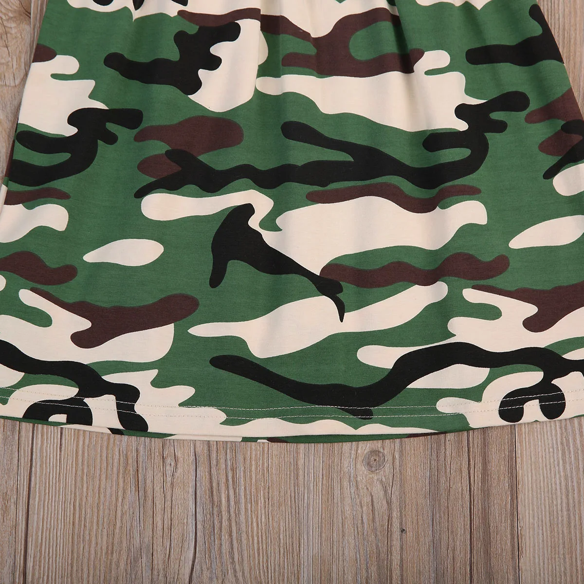 Summer Kids Baby Girls Dress Cute Army Green Camouflage Short Sleeve Loose Outfit Clothes Toddlers Soft Mini Vestidos | Детская одежда