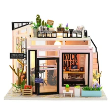 DIY кукольный домик музыкальная студия миниатюрные кукольные домики сборные наборы ручной работы кукольный дом со светодиодными лампами мебель деревянная игрушка DIY кукольный домик музыкальная студия миниатюрные кукольные домики сборные наборы ручной работы кукольный дом со светодиодными лампами мебель деревянная игрушка