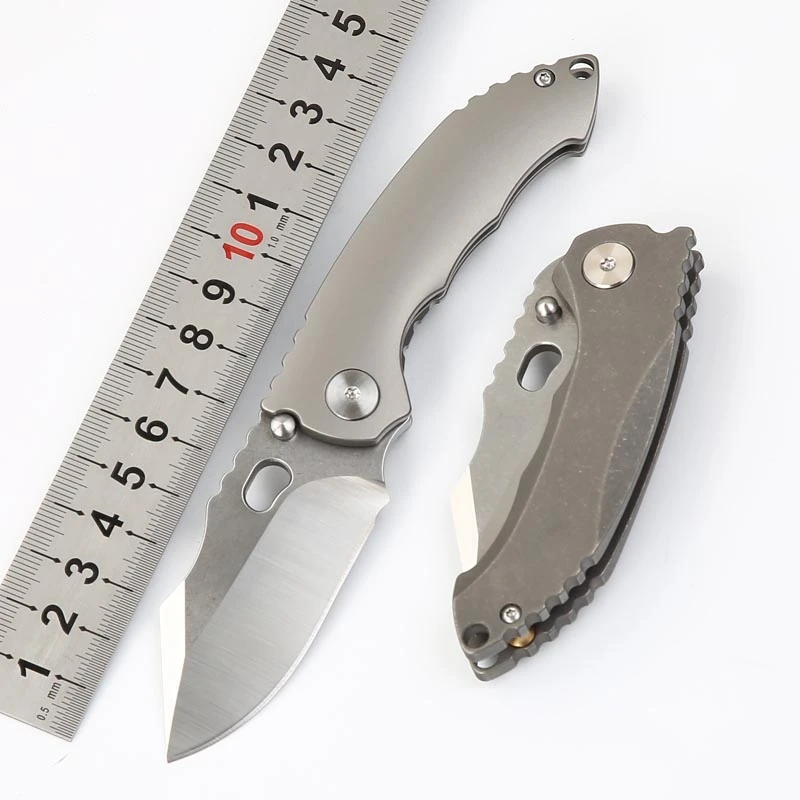 В наличии Флиппер складной нож Карманный подарочные ножи D2 лезвие Титан ручка