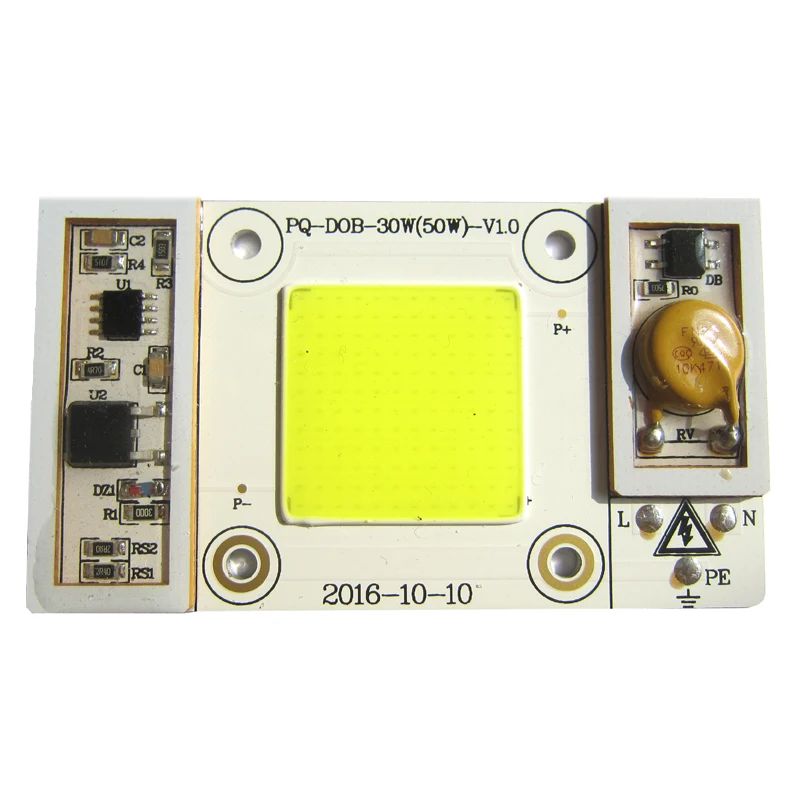 1pcs 30W 50W White 6000k Warm 3000k Neutral 4500k Cold 10000k Input AC 110V 220V COB LED Bulb Lamp Diode Bead Light | Лампы и