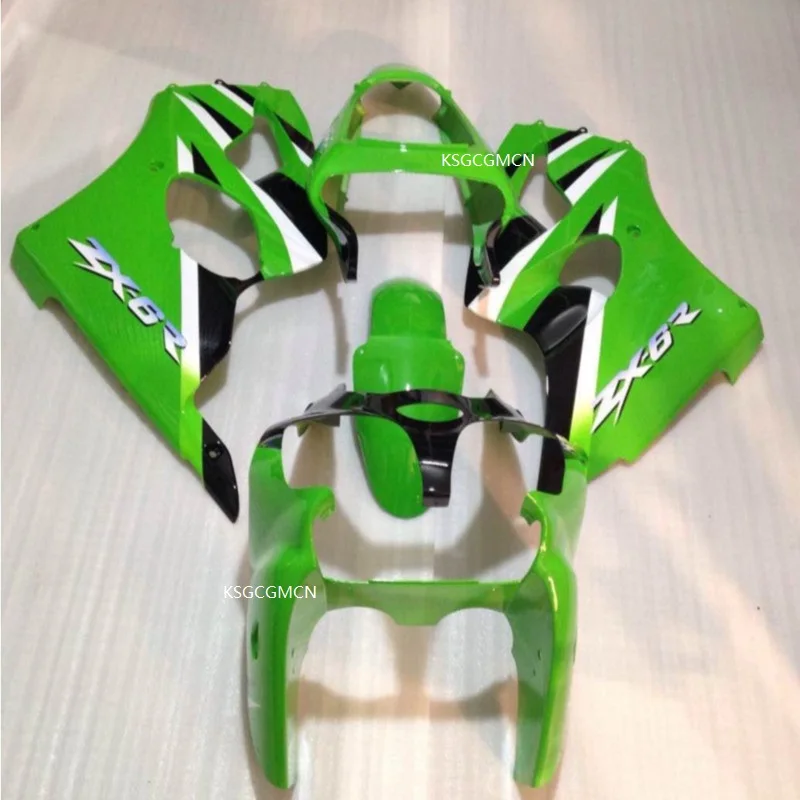 

Горячие литья под давлением Обтекатели для Kawasaki ZX-6R 2000 2001 2002 зеленый черный корпус обтекателя ниндзя ZX6R 00-02