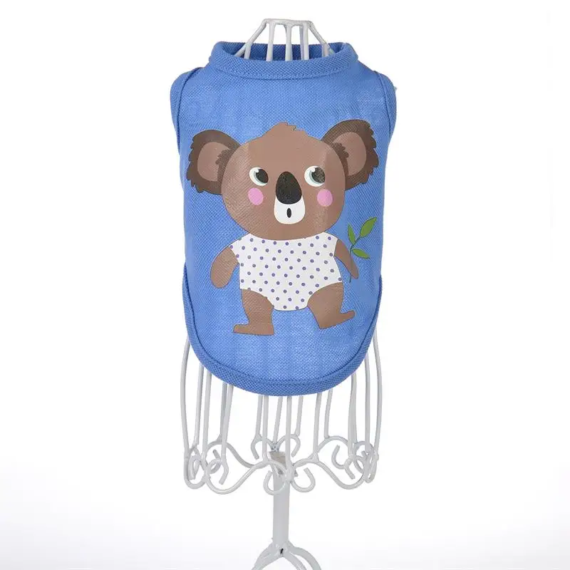 Одежда для маленьких собак, кошек, Kawaii, жилет с изображением животного мира, футболка для щенка, чихуахуа, Тедди, летняя повседневная одежда с рисунком динозавра, ленивеца, жилетки для домашних животных