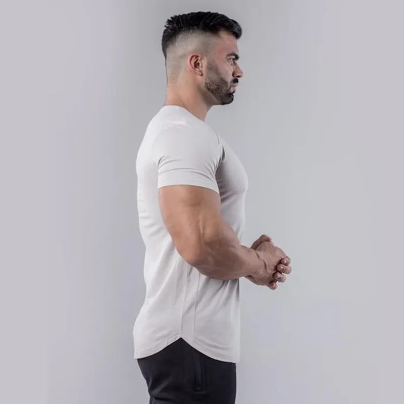 Новинка Spor Футболка Мужская Фитнес топы Rashgard Мужская s футболка для бега Спортивная футболка для тренажерного зала футболка облегающая футболка