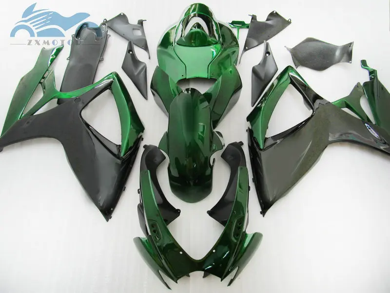 Набор для Suzuki GSXR 600 06 07 K6 750 набор гоночных обтекателей 2006 2007 зеленый черный|Полные