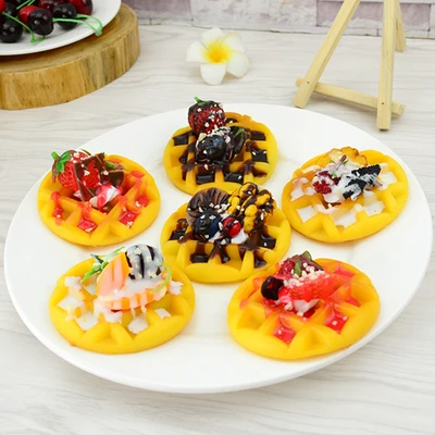 2017 модные высокие Имитационные вафли маффины модели фруктовых джема