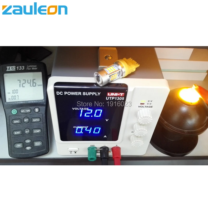 Zauleon 2 шт. светодиодный светильник для автомобиля T25 3157 P27/7W 3156 P27W желтый с
