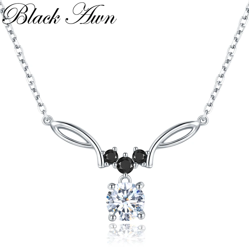 

BLACK AWN 2022 New Arrival Classic Silver Color Pendant Necklaces Women Wedding Jewelry for Women K025