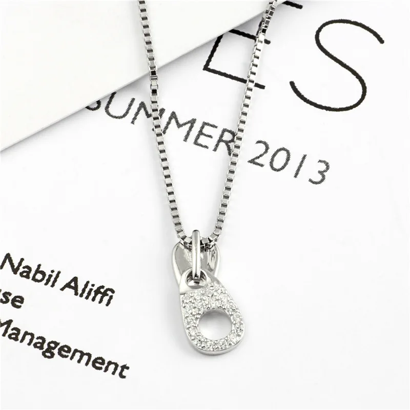 Ожерелье женское из 100% стерлингового серебра 925 пробы с полностью цирконием