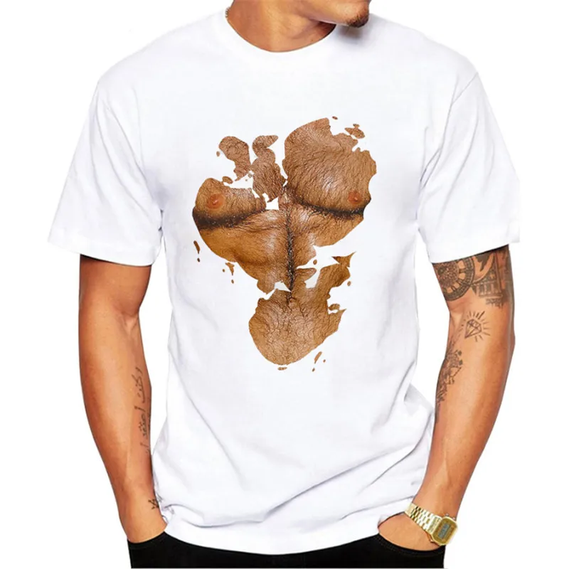 Футболка мужская новая большая грудь сексуальная желудок шесть пакет Abs футболка