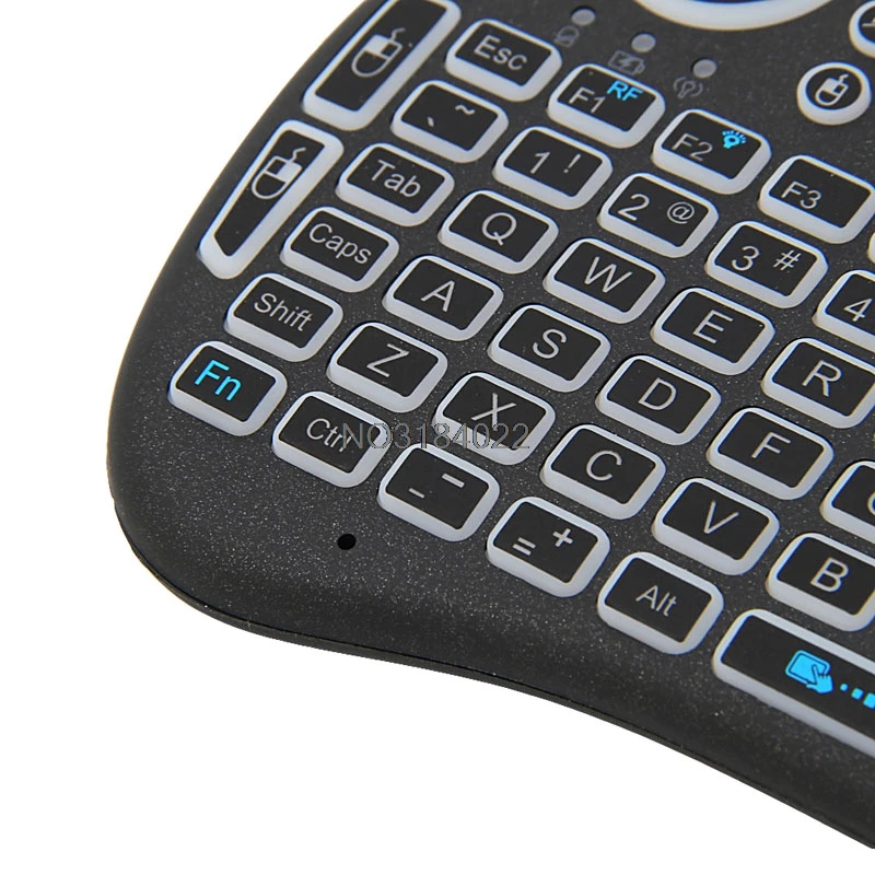 Мини 2,4G 3 цвета с подсветкой беспроводная сенсорная клавиатура Air mouse для ПК Pad Android tv Box/X360/PS345