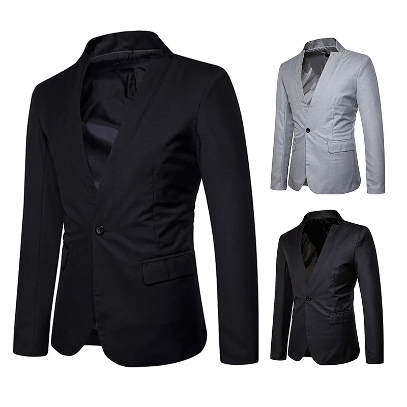 Зубчатый Повседневное пиджак-блейзер для мальчика Для мужчин регулярные