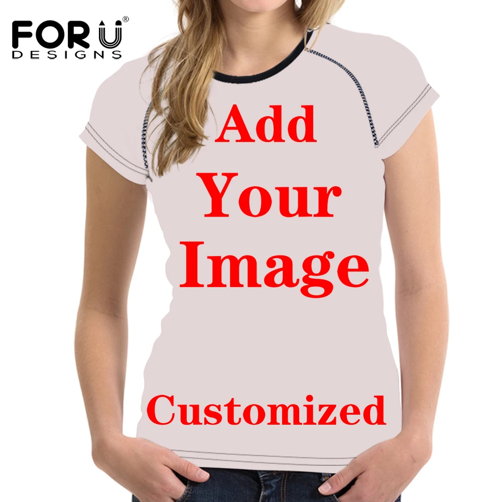 

FORUDESIGNS 3D Basset Hound T-shirt Women harajuku t shirt Tops for Girls Tee Shirt Female Summer ladies Slim Fit Sweet T Shirt