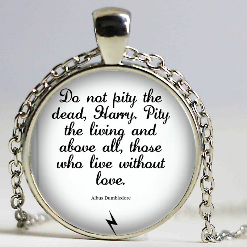 Не жаль мертвых Альбус Дамблдор подвеска на ожерелье с цитатой кабошон Винтаж