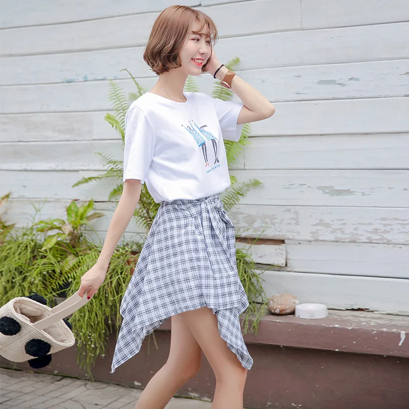 Женская хлопковая одежда летняя свободная футболка с коротким рукавом и круглым